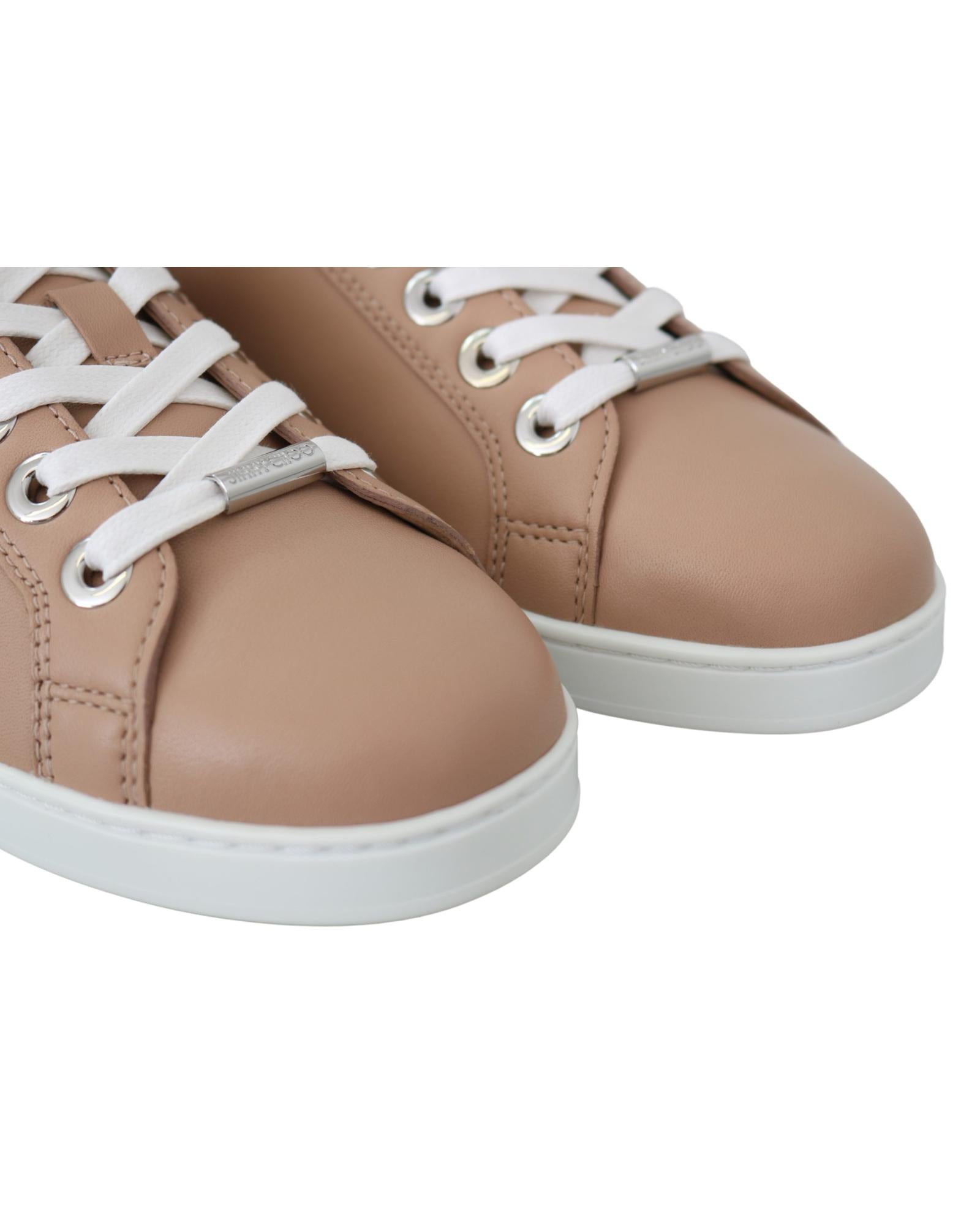 Jimmy Choo Pink Leather Sneakers