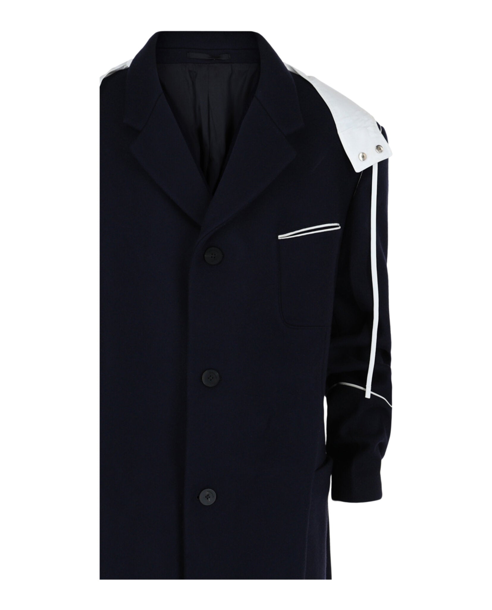 Ferragamo Mens Single-Breasted Hooded Coat