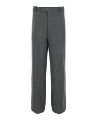 Ferragamo Mens Houndstooth Wool Trousers