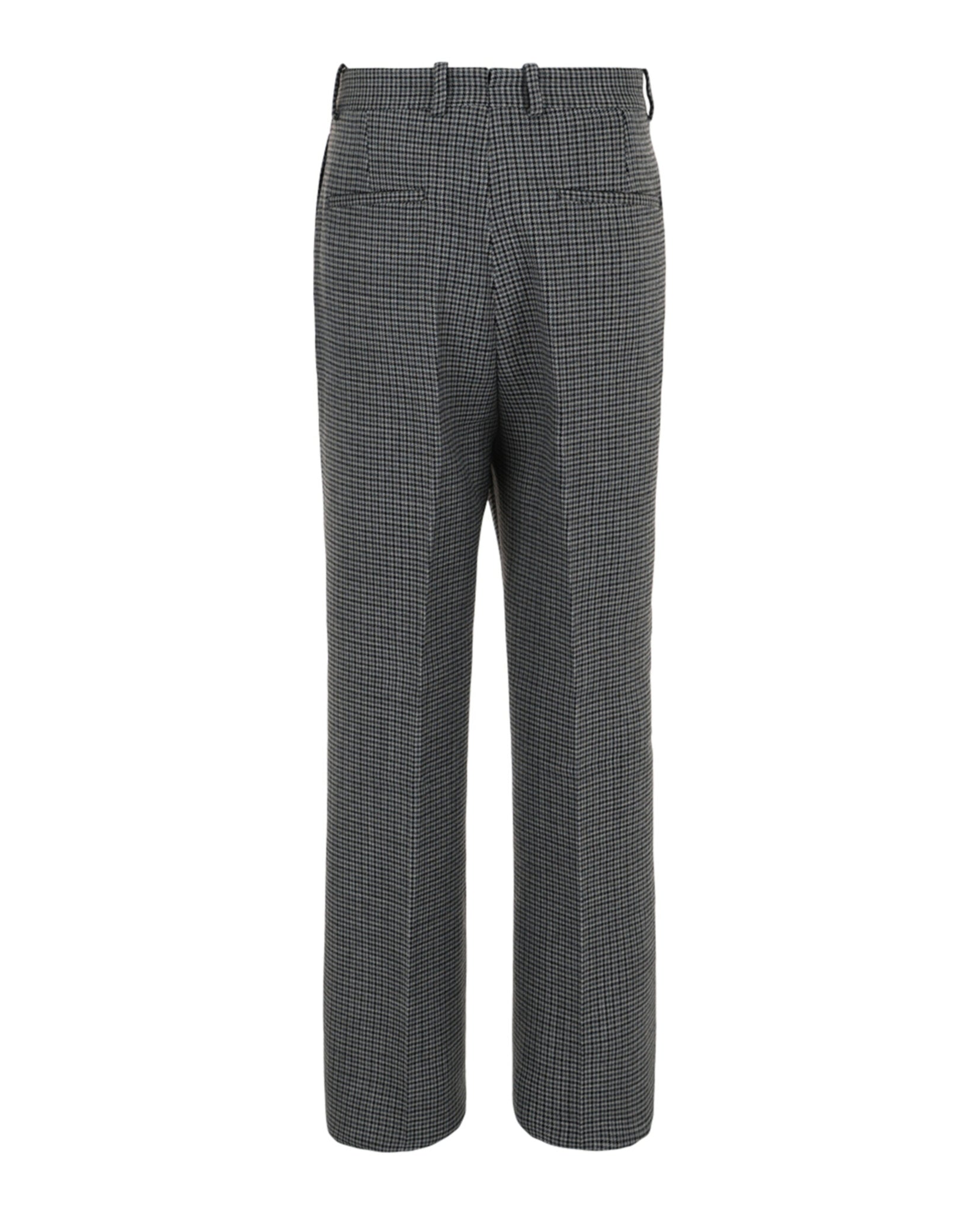 Ferragamo Mens Houndstooth Wool Trousers