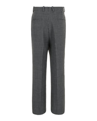 Ferragamo Mens Houndstooth Wool Trousers