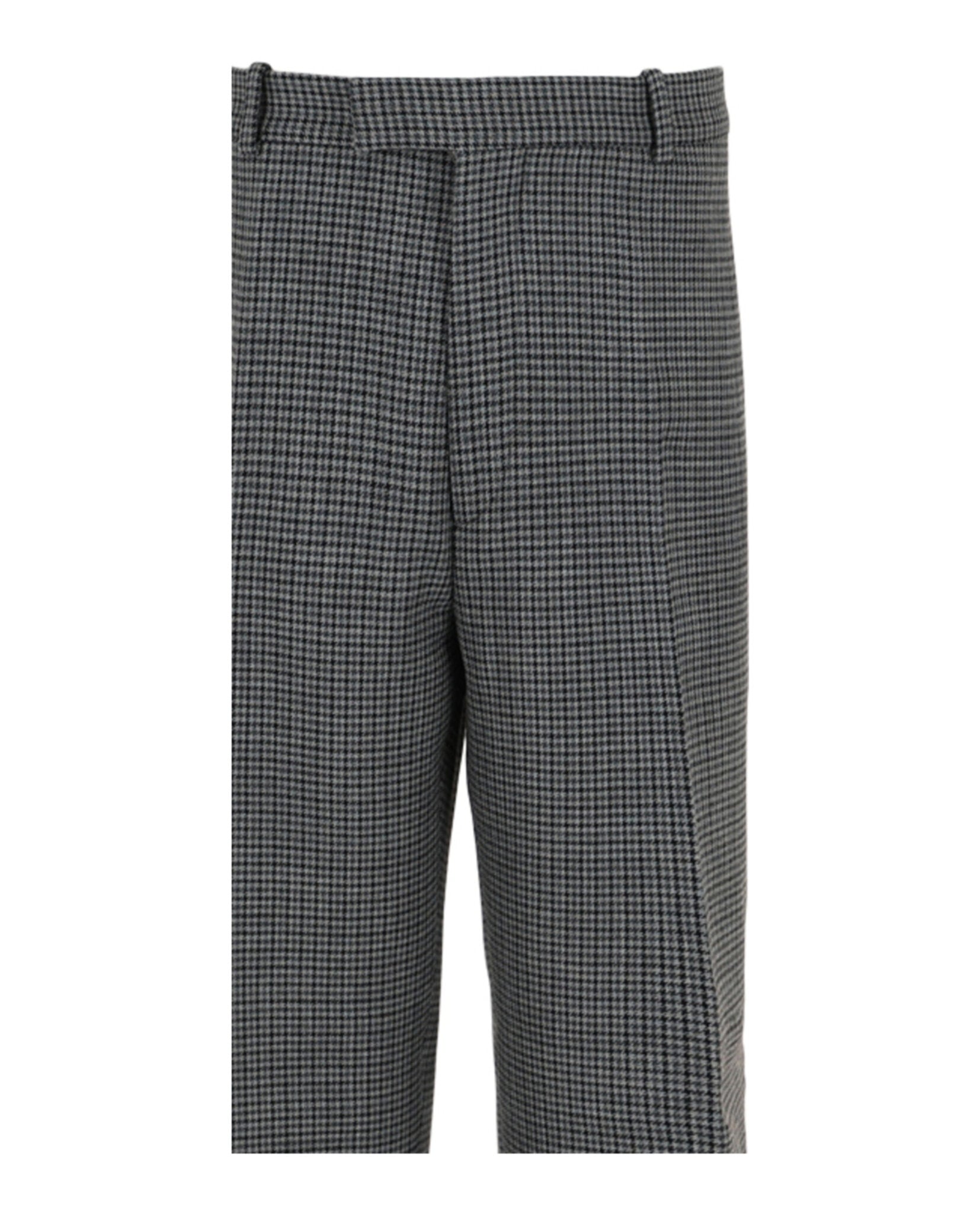 Ferragamo Mens Houndstooth Wool Trousers