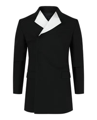 Ferragamo Mens Silk Trimmed Double-Breasted Blazer