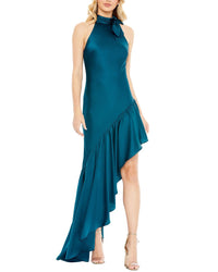 Mac Duggal Mac Duggal Halter Neck Ruffled Asymmetrical Gown