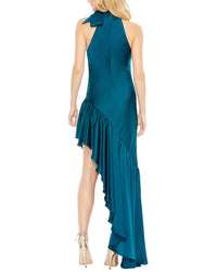 Mac Duggal Mac Duggal Halter Neck Ruffled Asymmetrical Gown