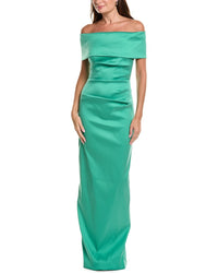 Teri Jon by Rickie Freeman Teri Jon By Rickie Freeman Mikado Off-Shoulder Column Gown