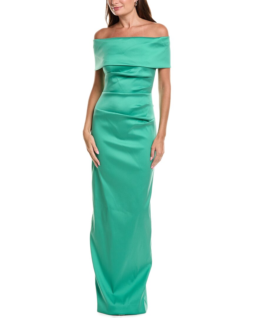 Teri Jon by Rickie Freeman Teri Jon By Rickie Freeman Mikado Off-Shoulder Column Gown