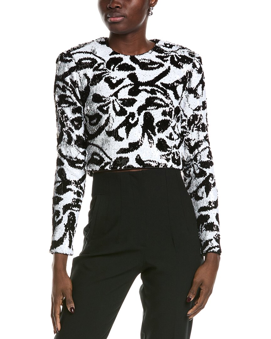 Toccin Anaya Sequin Top Black