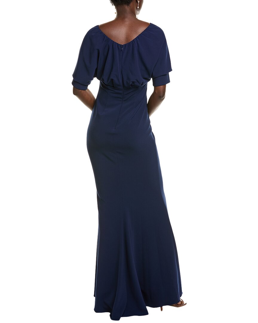 off the shoulder dolman dress Badgley Mischka womens Off-The-Shoulder Dolman Gown, 2, Blue