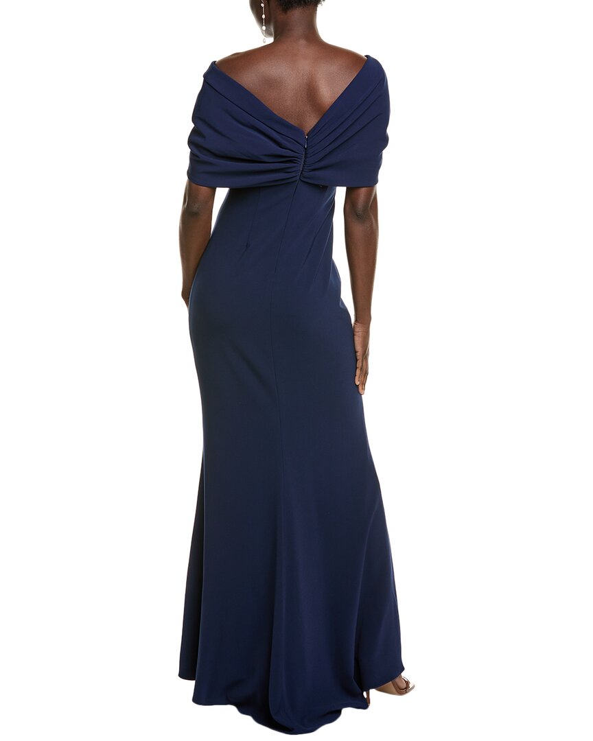 Badgley Mischka Twist Drape Gown