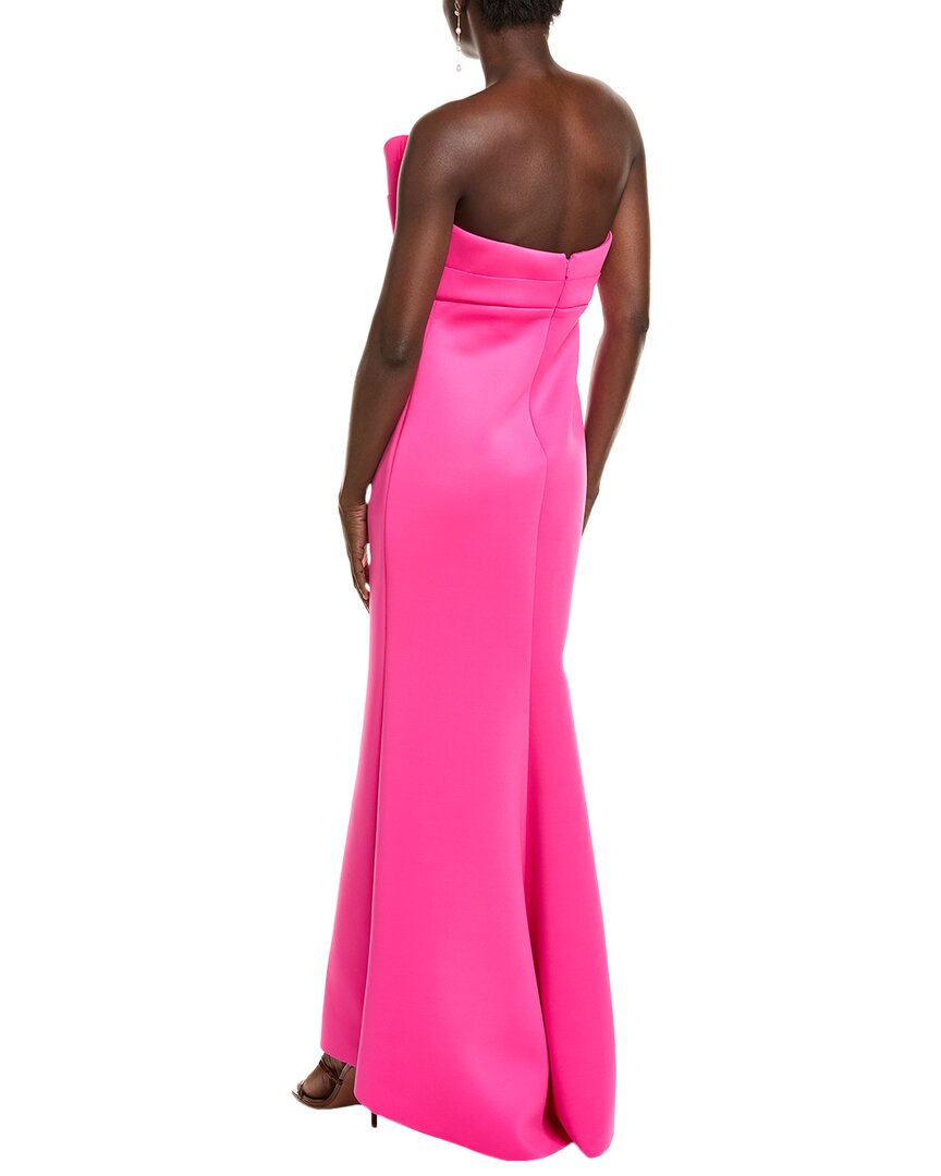 badgley mischka off-the-shoulder scuba dress Badgley Mischka 3D Floral Bodice Scuba Gown – Bluefly