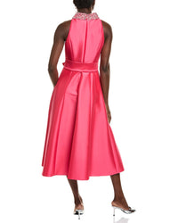 Badgley Mischka Beaded Mock Neck Gown
