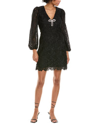 Ml Monique Lhuillier Sydney Lace Mini Dress Black