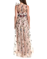 Teri Jon by Rickie Freeman Teri Jon By Rickie Freeman Embroidered Tulle Self Flower Gown