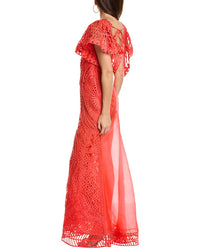 Alberta Ferretti Lace Silk Gown