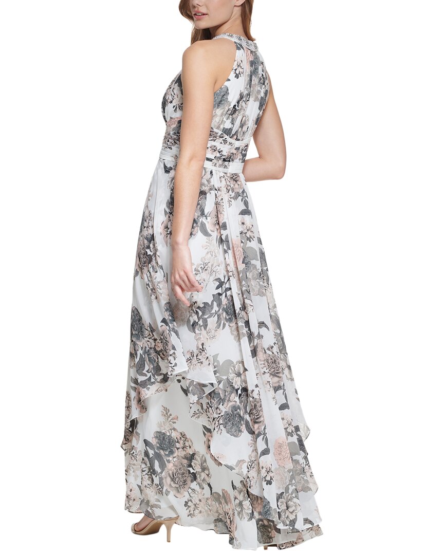 Eliza J Printed Chiffon Gown