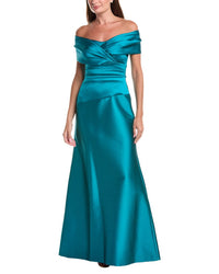 Teri Jon by Rickie Freeman Teri Jon By Rickie Freeman Stretch Mikado Off-Shoulder Ruched Waist Dress