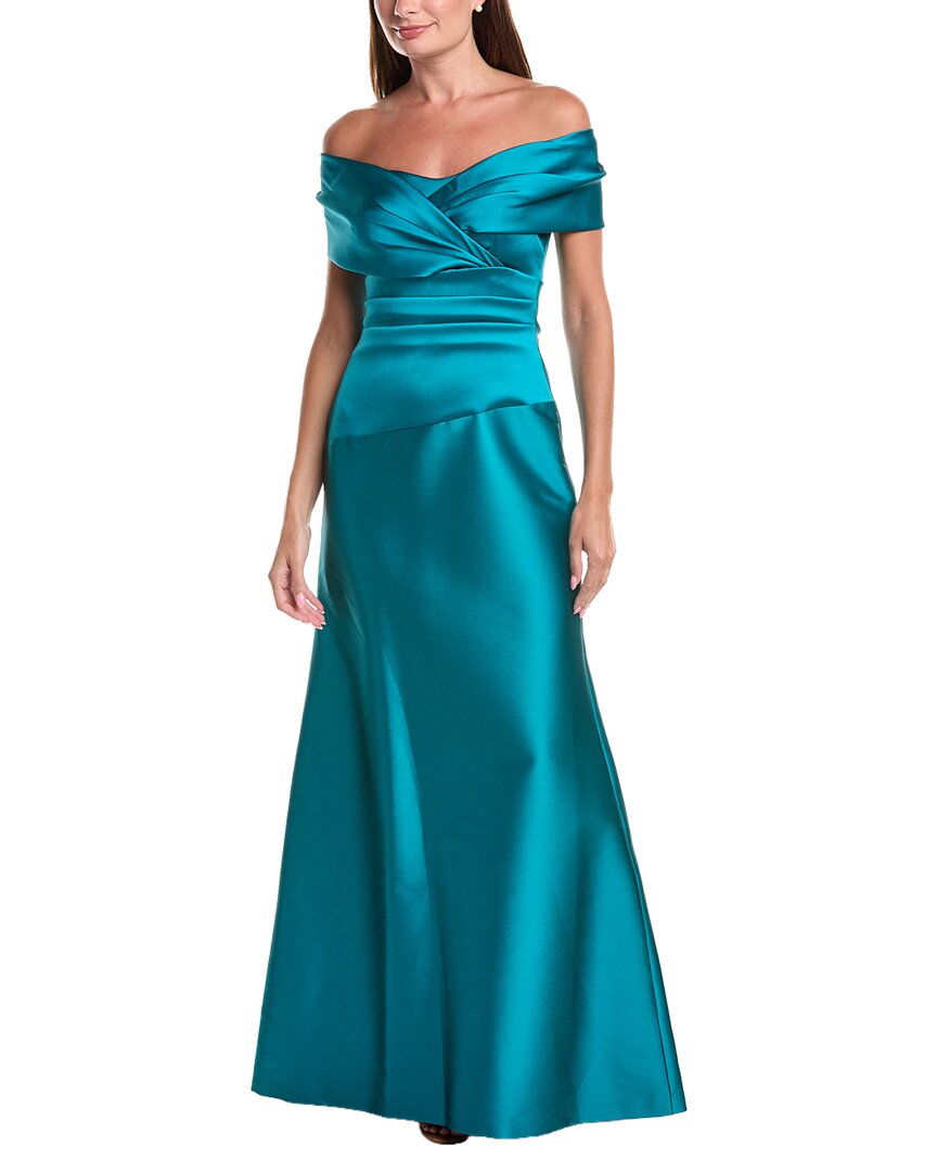Teri Jon by Rickie Freeman Teri Jon By Rickie Freeman Stretch Mikado Off-Shoulder Ruched Waist Dress