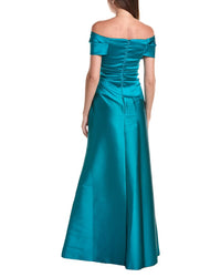 Teri Jon by Rickie Freeman Teri Jon By Rickie Freeman Stretch Mikado Off-Shoulder Ruched Waist Dress