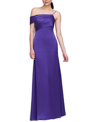 Theia Alaina One Shoulder Gown Blue