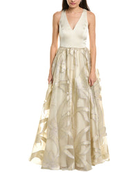 Aidan Mattox Ballgown Light Gold