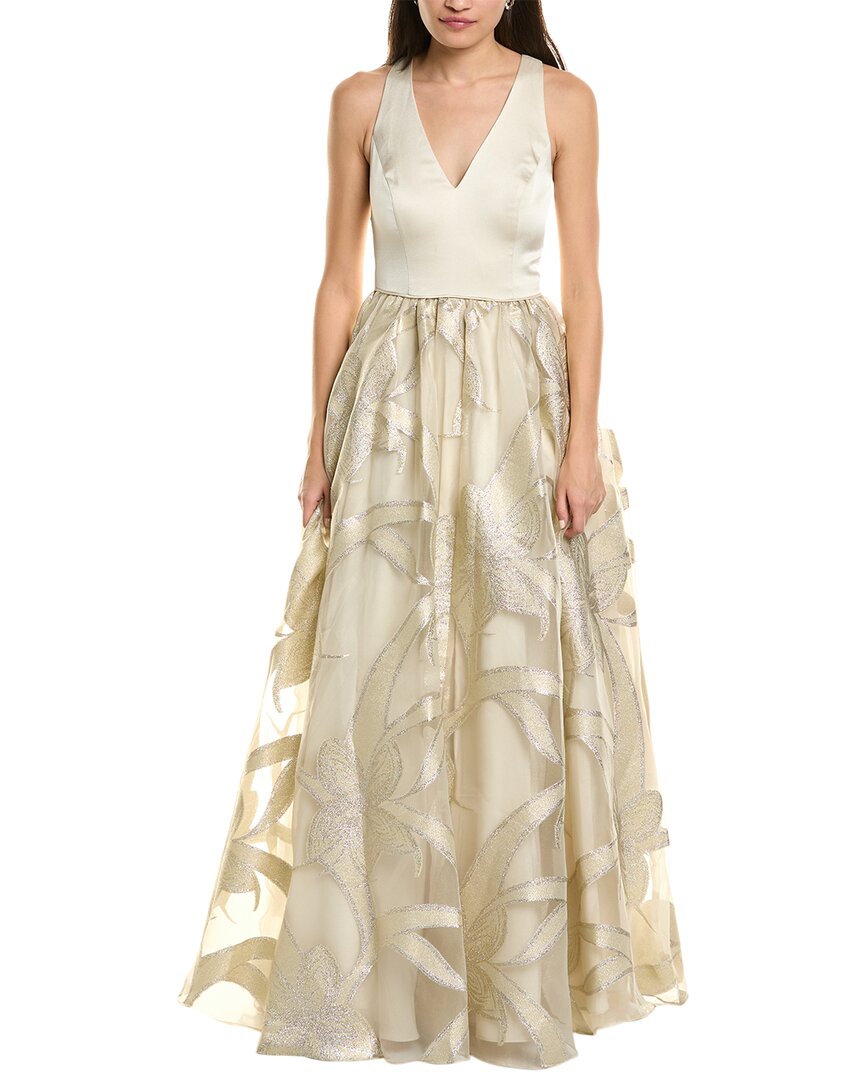 Aidan Mattox Ballgown Light Gold