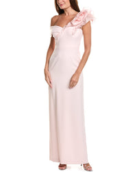 Teri Jon by Rickie Freeman Teri Jon By Rickie Freeman Crepe Column Gown