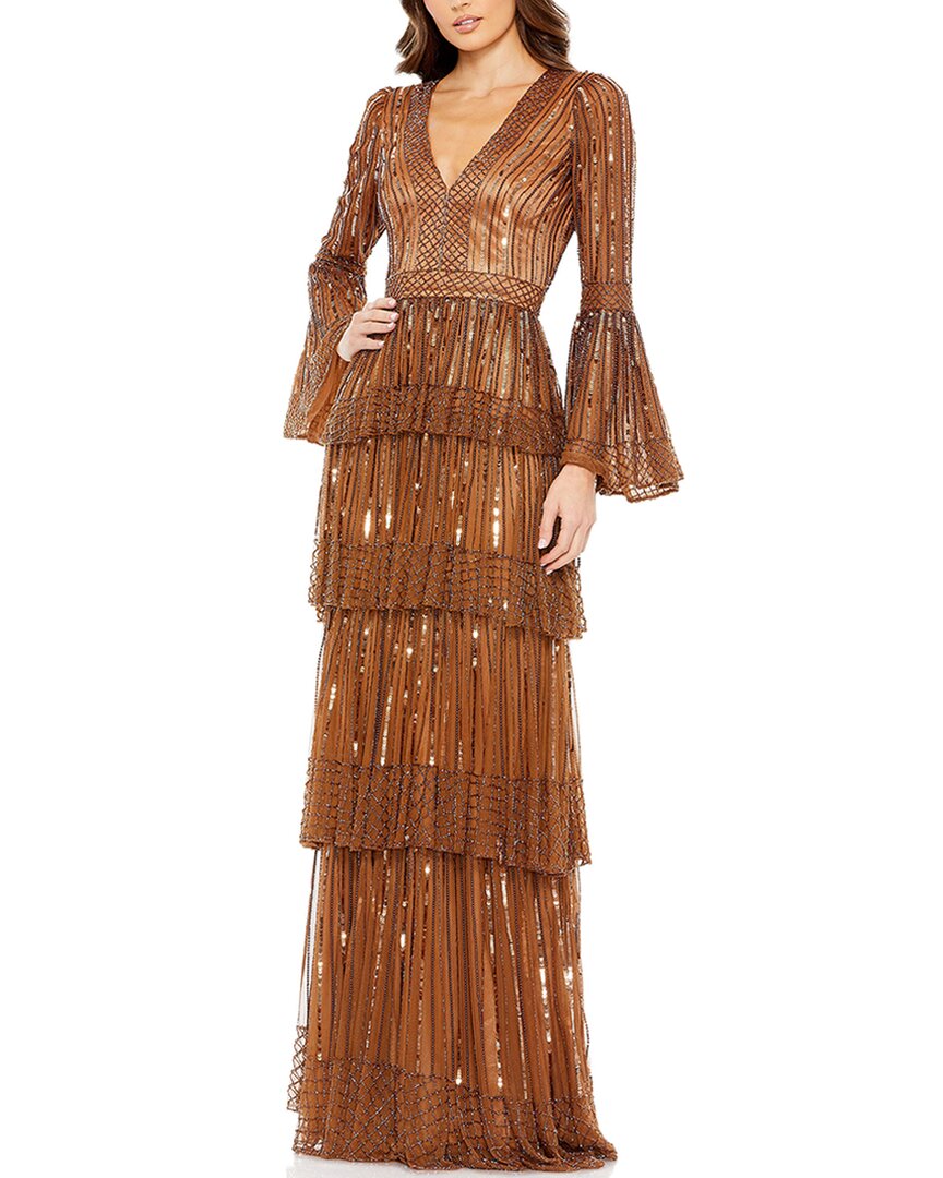 Mac Duggal Mac Duggal Womens  Tiered A-Line Gown, 18