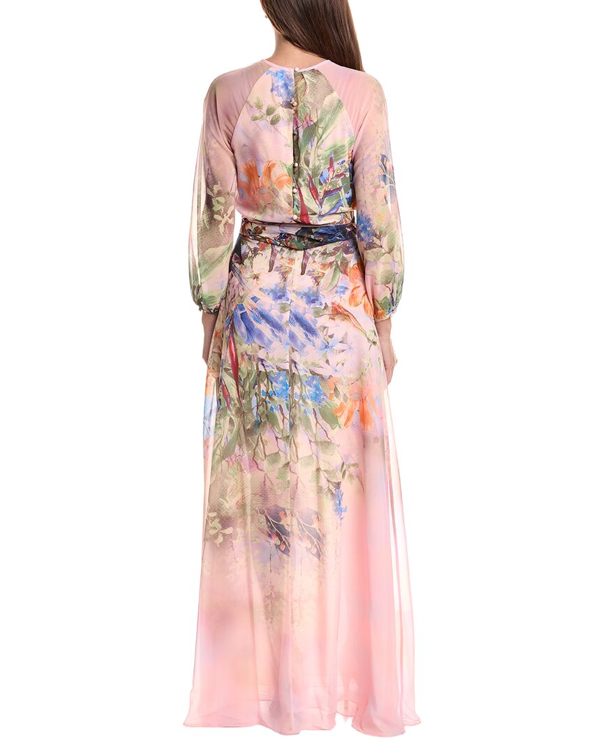 Teri Jon by Rickie Freeman Teri Jon By Rickie Freeman Chiffon Floral Maxi Gown
