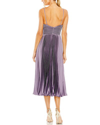Mac Duggal Slim Strap Pleated Dress