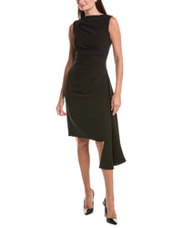 Teri Jon by Rickie Freeman Teri Jon By Rickie Freeman Crepe Asymmetrical Hem Ruched Side Dress