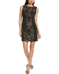Sho By Tadashi Shoji Sequin Mini Dress Black Regular 00 (XXS)