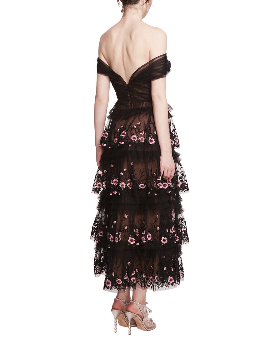 Marchesa Notte Midi Dress