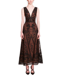 Marchesa Notte Midi Dress