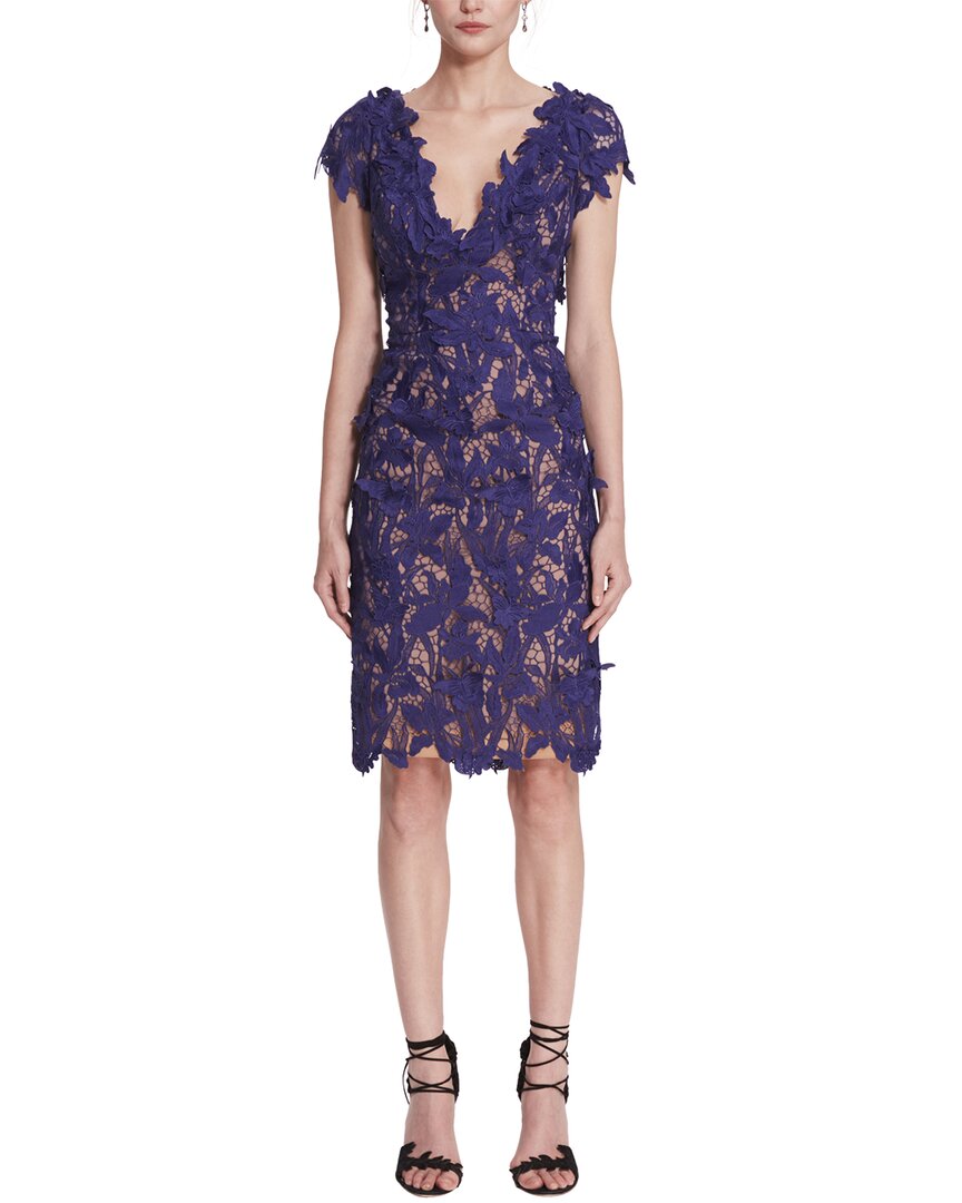 Marchesa Notte Cocktail Dress Navy