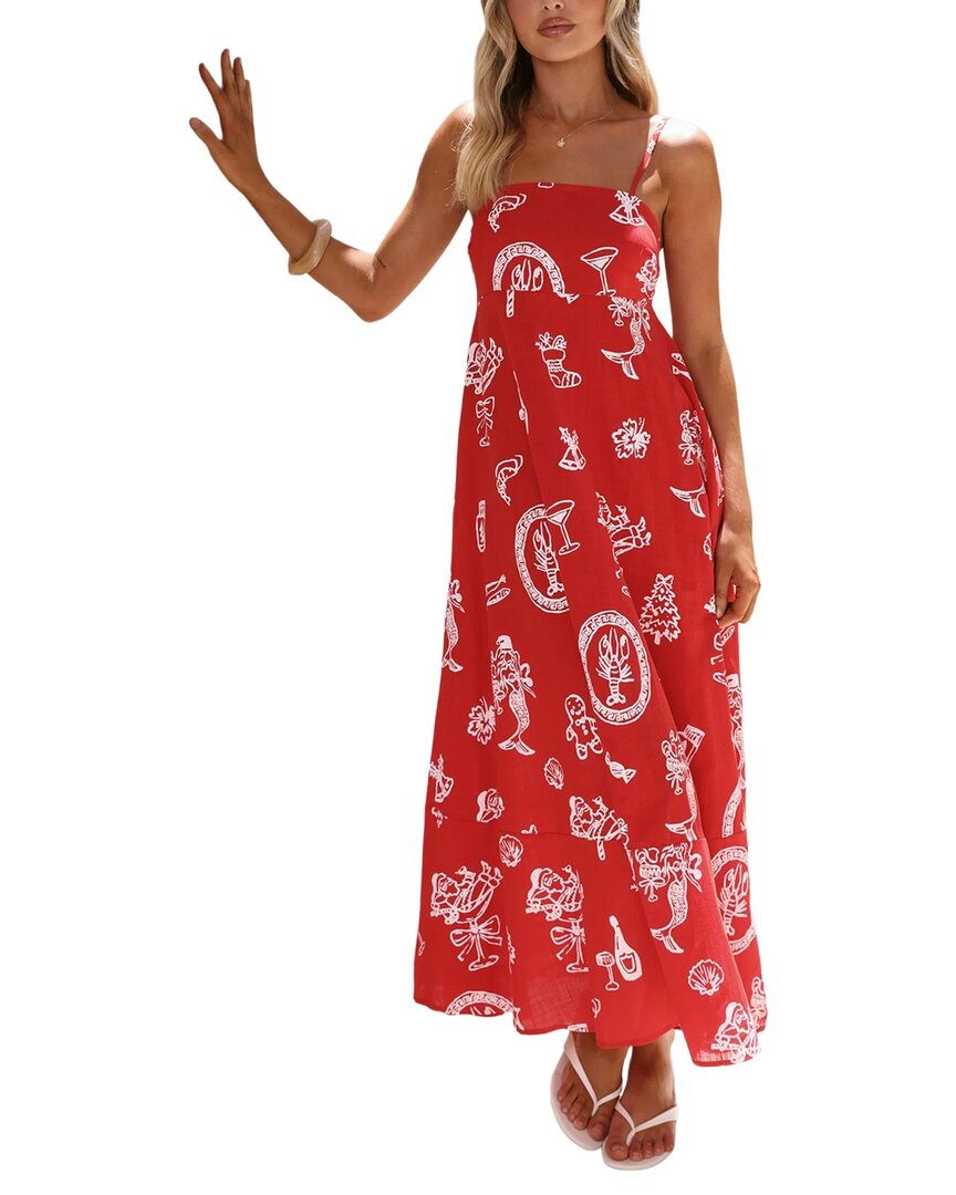 OLOEY Oloey Printed Maxi Dress