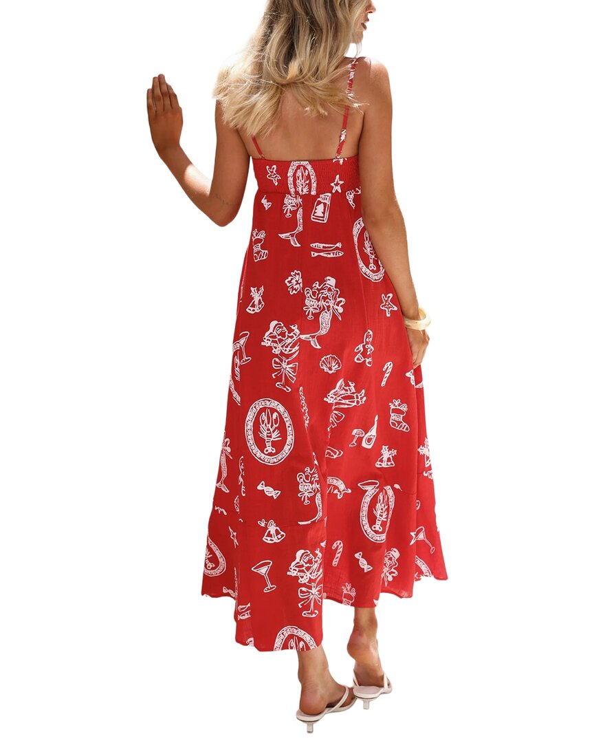 OLOEY Oloey Printed Maxi Dress