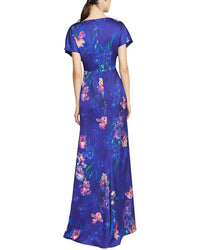 Theia Angelina Short Sleeve Gown