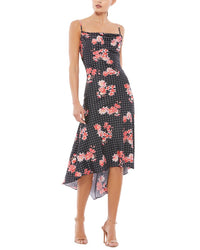 Mac Duggal Midi Dress 0 Black Multi