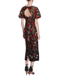 Marchesa Notte Womens Midi Dress, 6