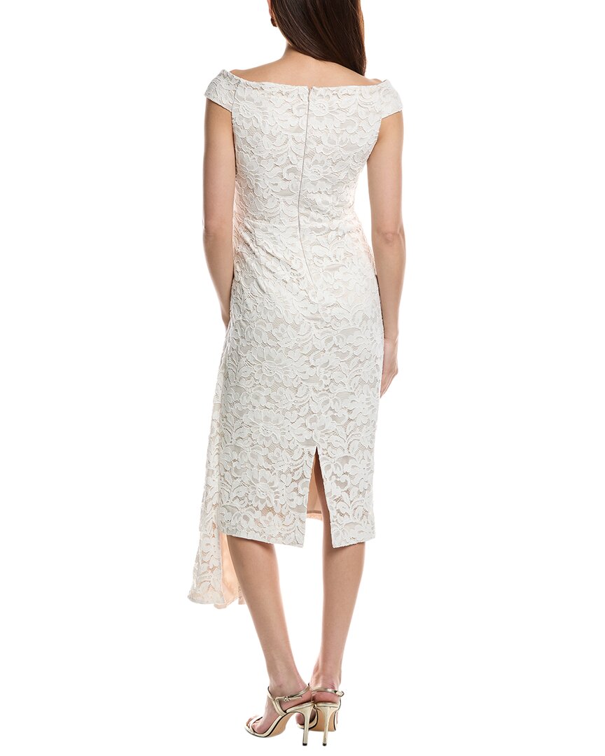 Eliza J Off-The-Shoulder Lace Sheath Dress, White / 0