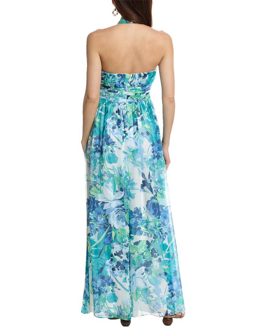 halter neck tie back dress Plus Size Patterned Cowl Neck Tie Back Halter Dress main image 0