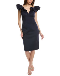 Eliza J Womens Scuba Sheath Dress, 6, Blue