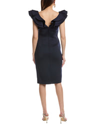 Eliza J Womens Scuba Sheath Dress, 6, Blue