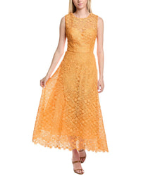 Rene Ruiz Lace Maxi Dress 10 Yellow