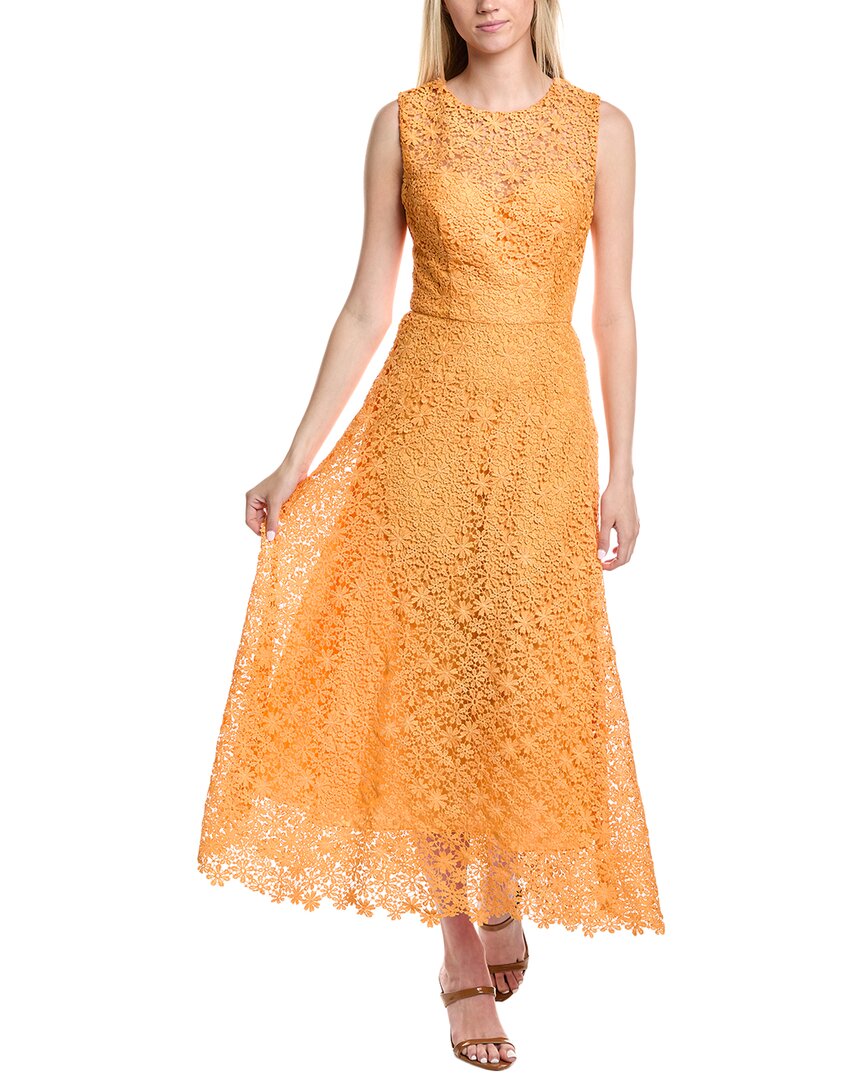 Rene Ruiz Lace Maxi Dress 10 Yellow