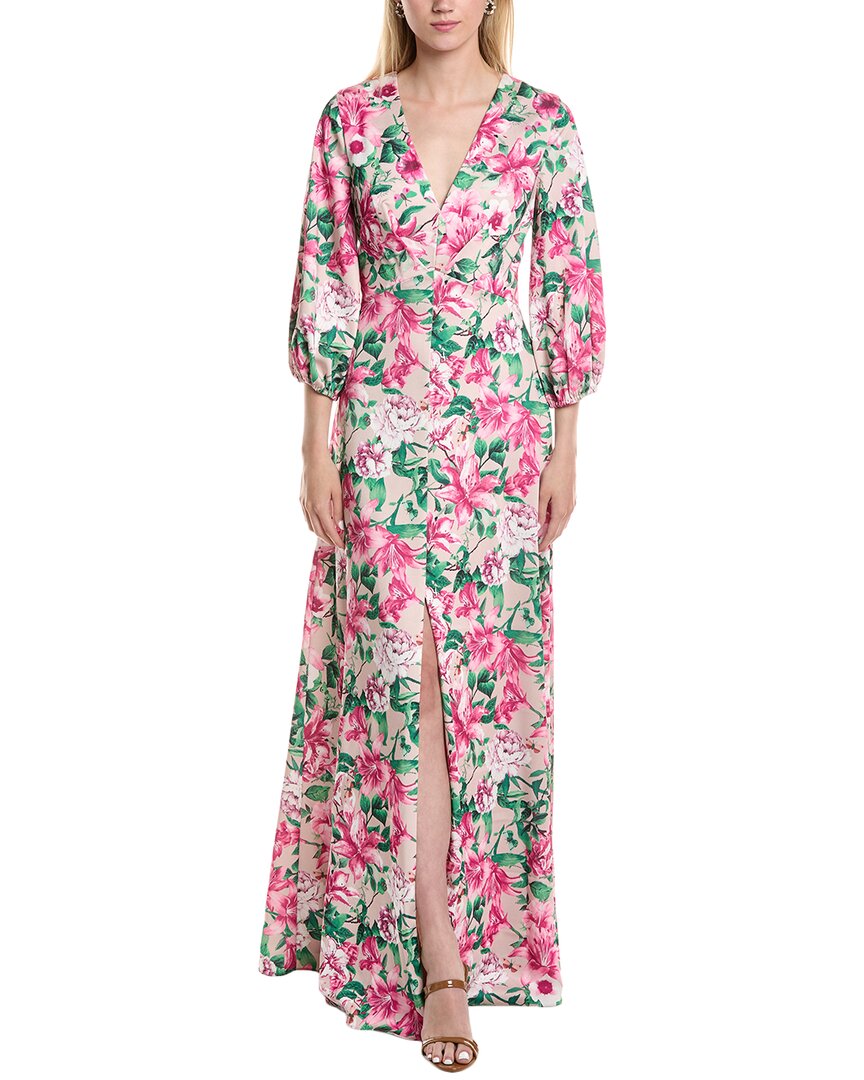 Rene Ruiz Faille Gown Green