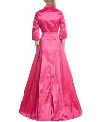 Rene Ruiz Bead Embellished Shirt Gown