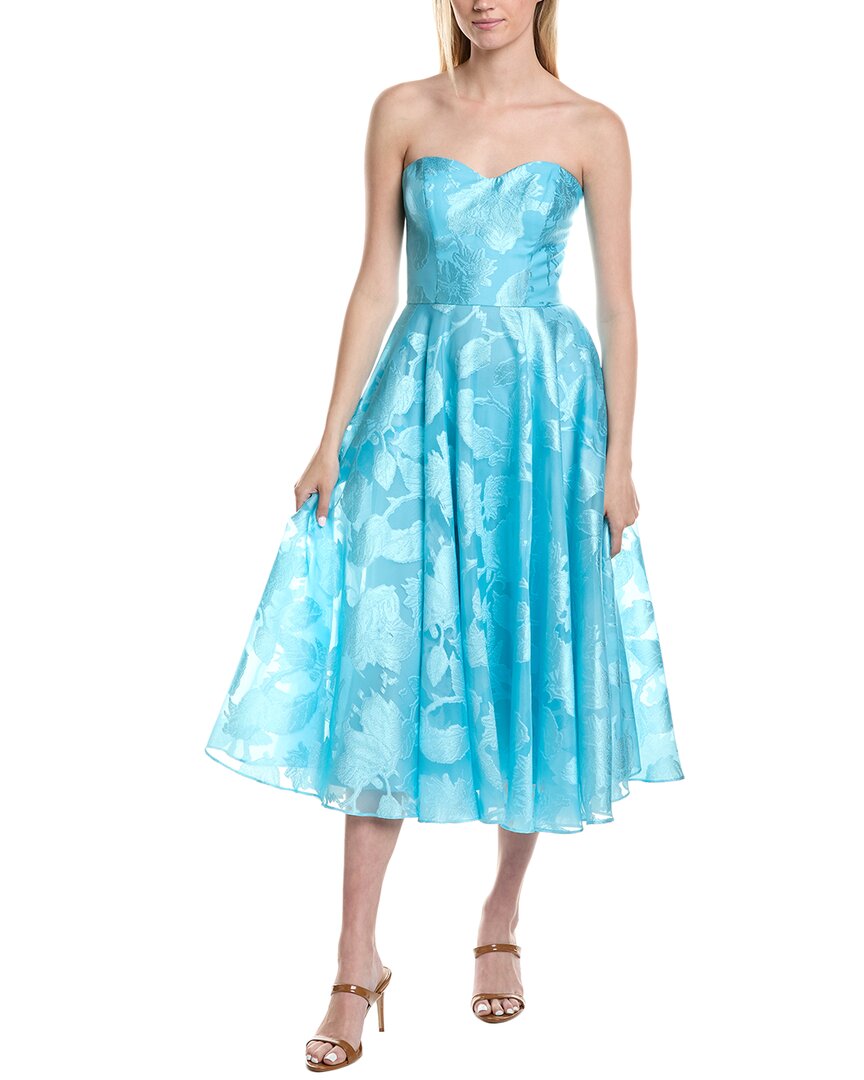 Rene Ruiz Fil Coupe Midi Dress Blue