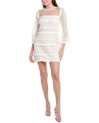 Tadashi Shoji Lace Mini Dress White